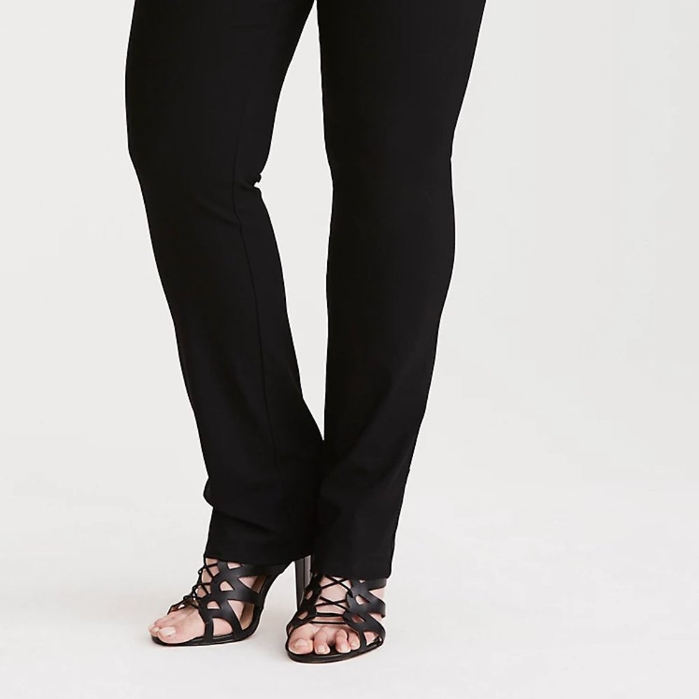 Torrid 16 (1X) Pants Straight Leg Black Trousers Jetsetter Pant Stretch NWT - Picture 4 of 4